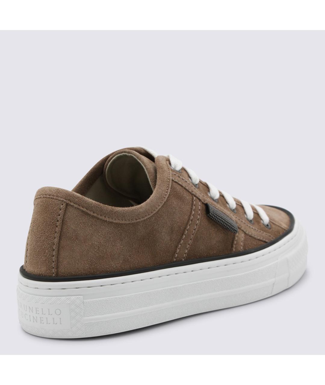 BRUNELLO CUCINELLI Коричневые замшевые кеды, фото 3