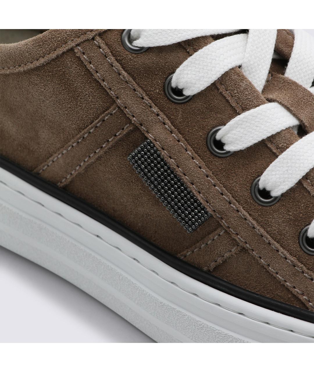 BRUNELLO CUCINELLI Коричневые замшевые кеды, фото 4