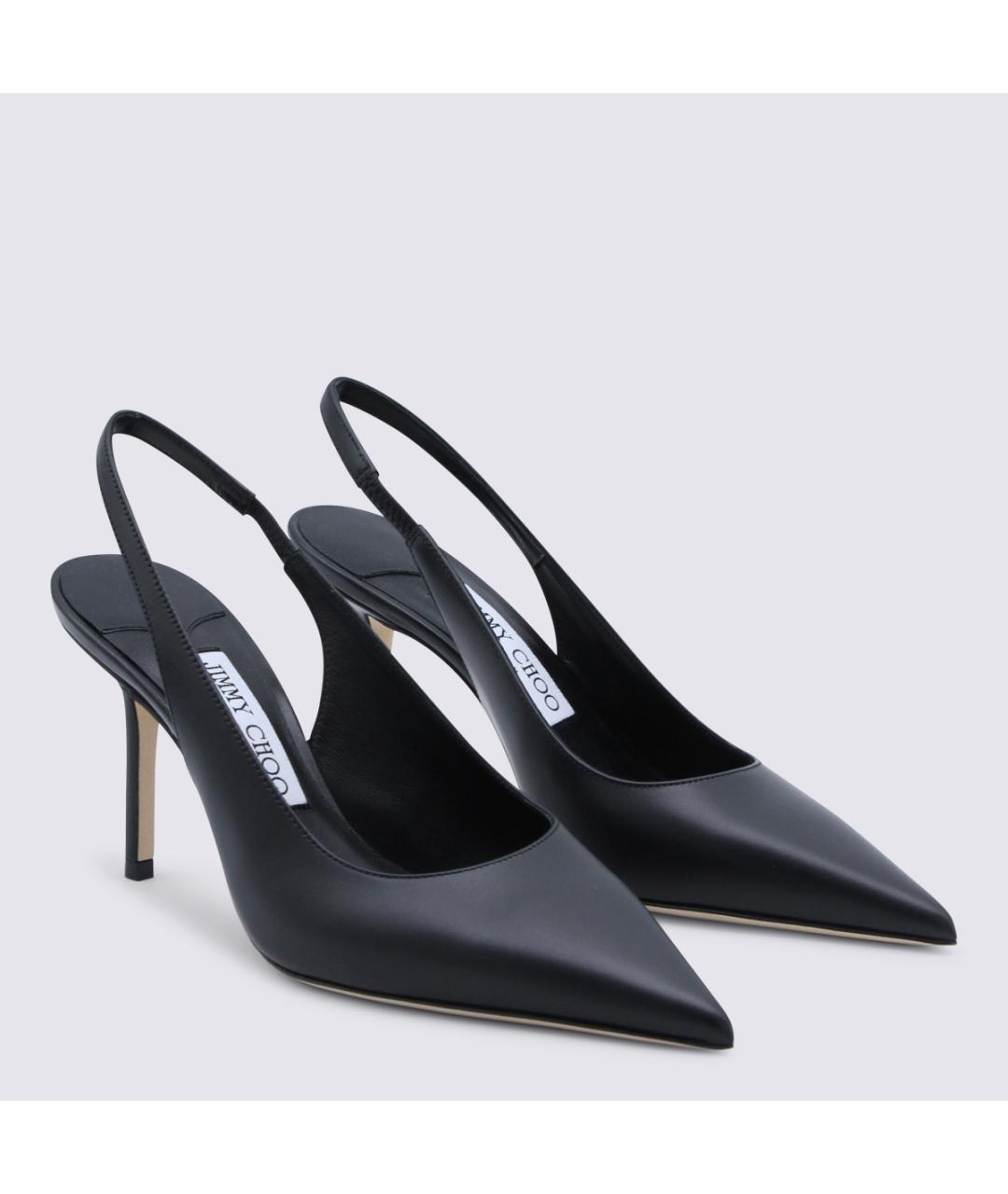 JIMMY CHOO Черные кожаные туфли, фото 2