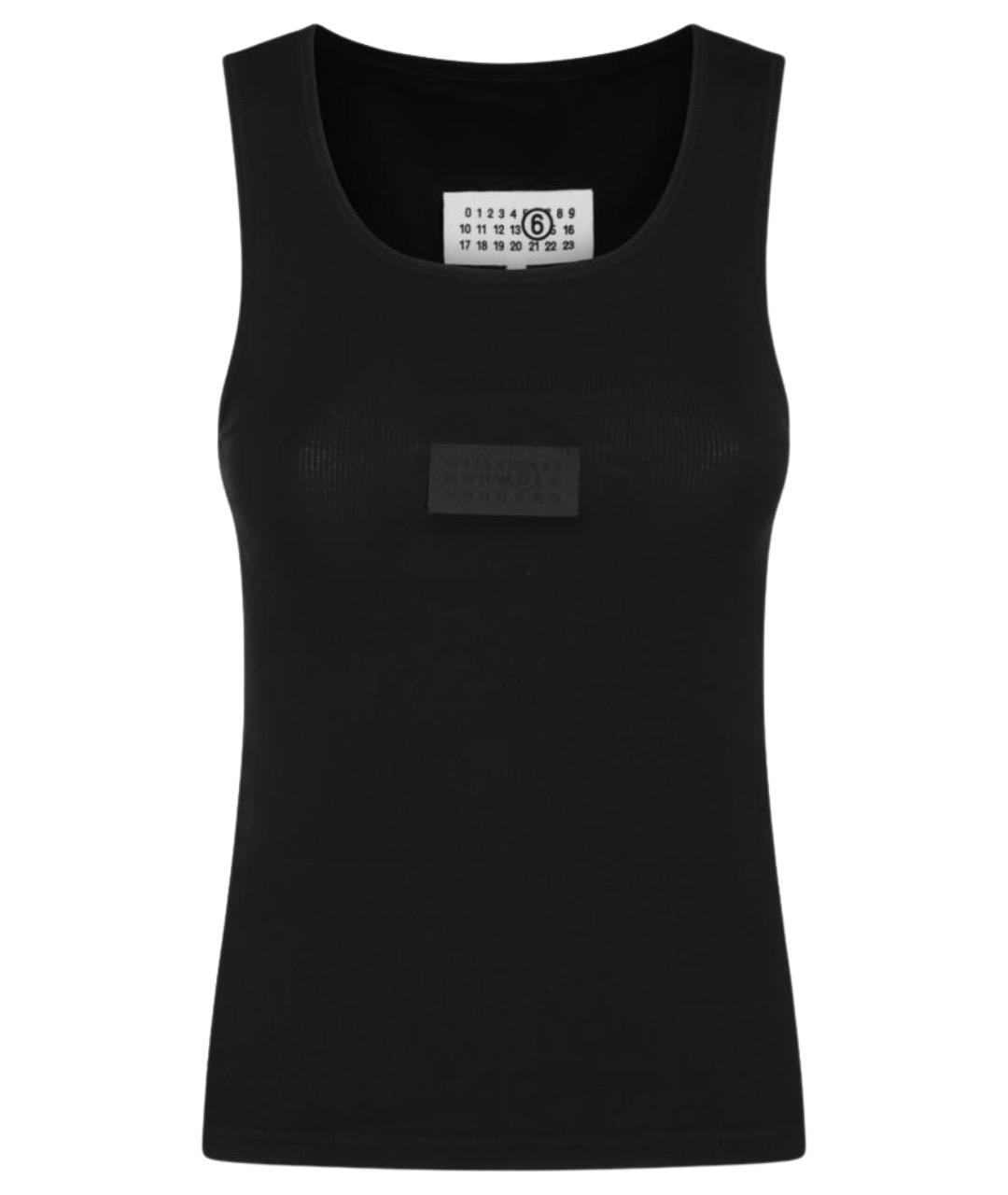 MM6 MAISON MARGIELA Черная хлопковая майка, фото 1