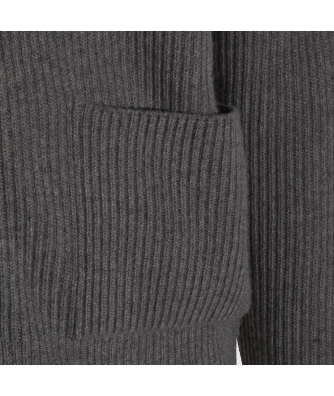 LARDINI Серый шерстяной кардиган, фото 3