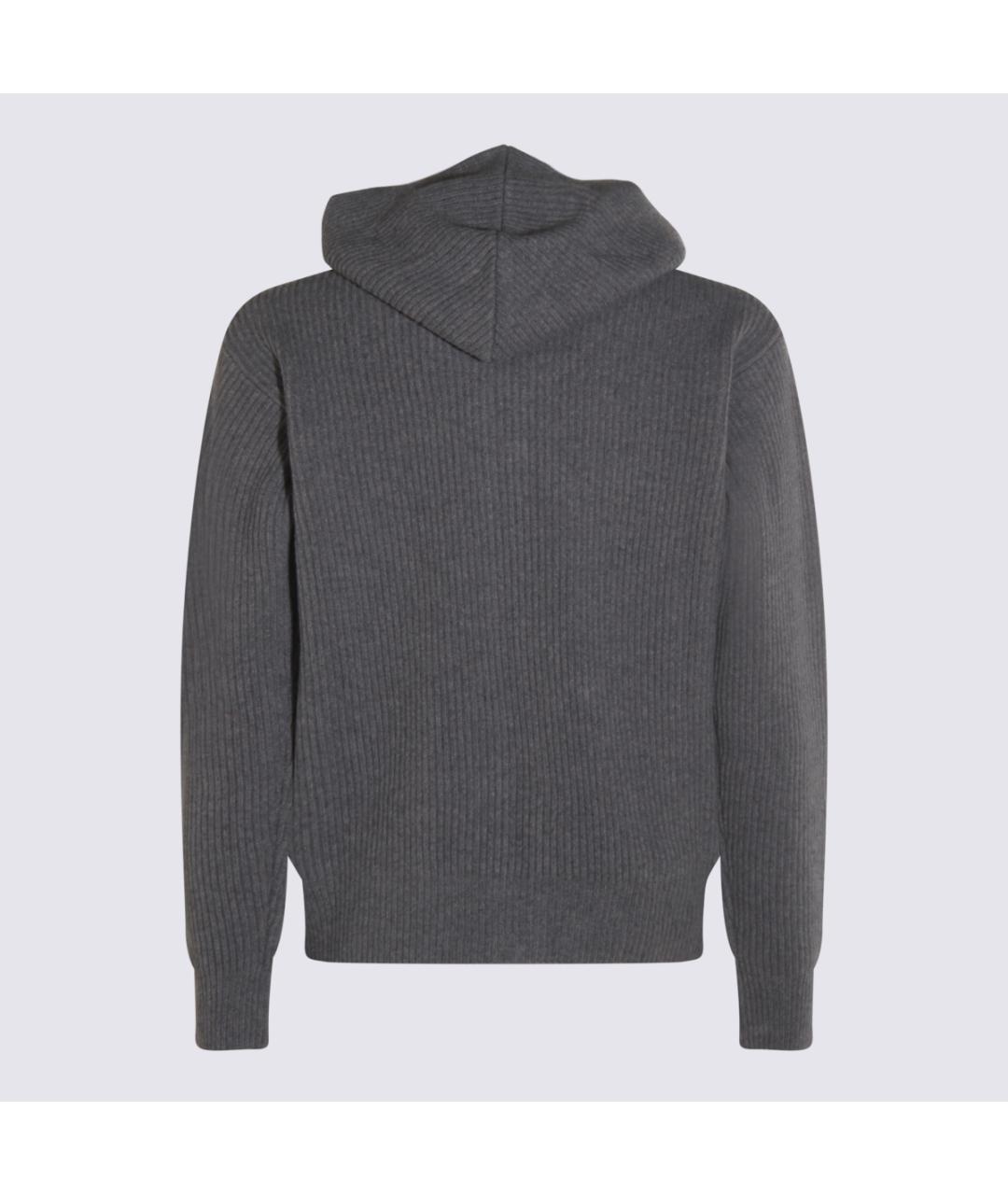 LARDINI Серый шерстяной кардиган, фото 2