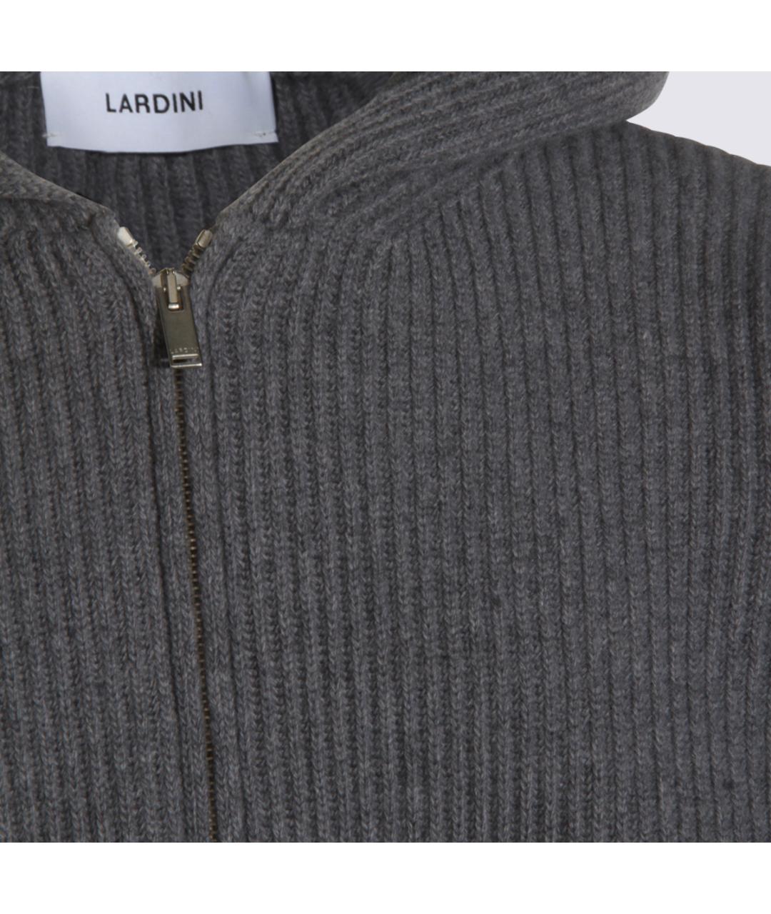 LARDINI Серый шерстяной кардиган, фото 4