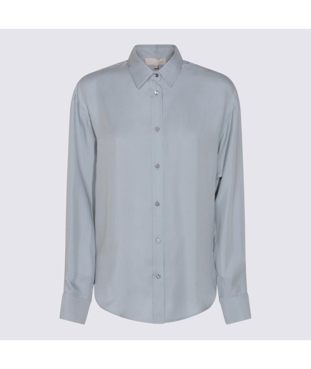 ANTONELLI FIRENZE Голубая шелковая рубашка, фото 4