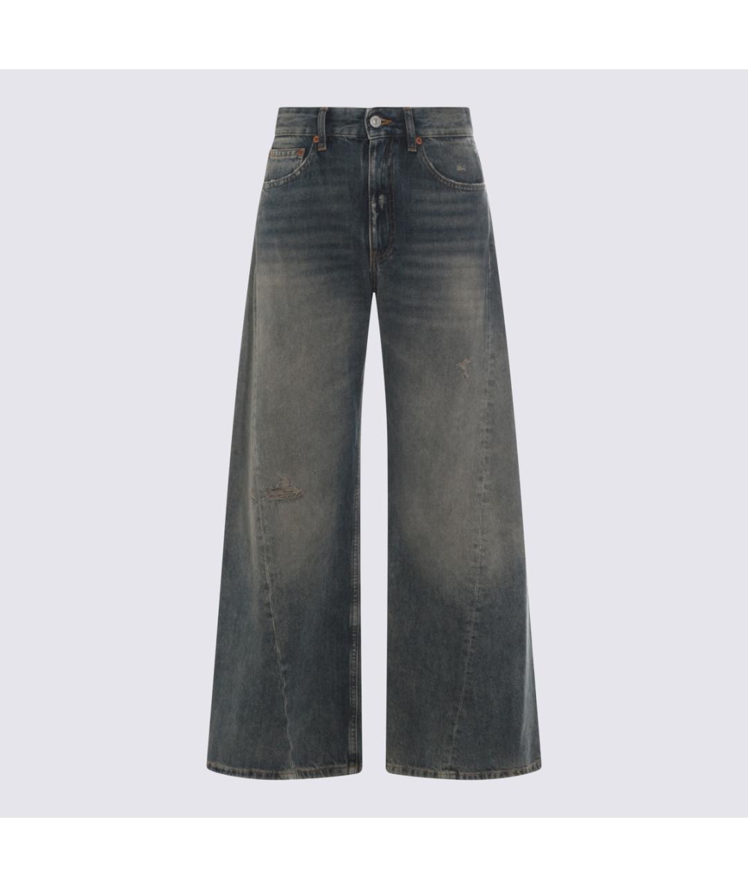 MM6 MAISON MARGIELA Синие хлопковые джинсы клеш, фото 6