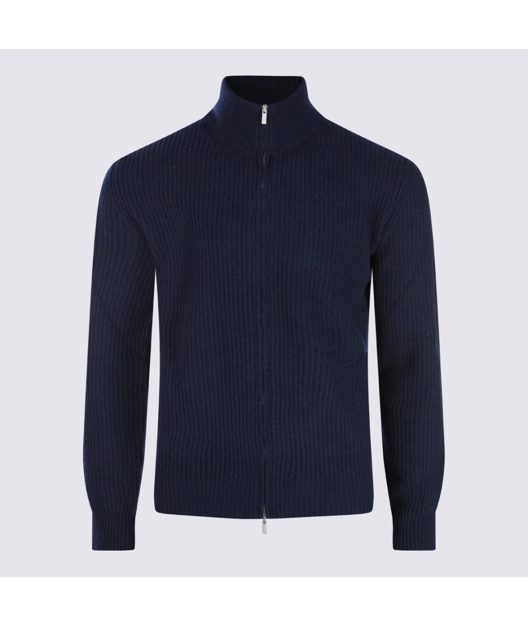 LARDINI Синий шерстяной кардиган, фото 5