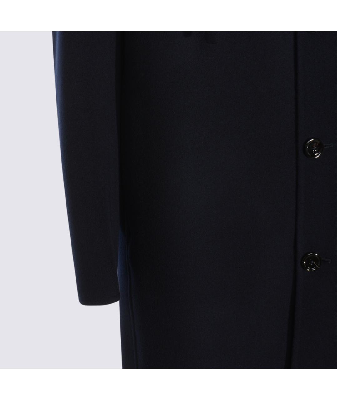 LARDINI Темно-синее шерстяное пальто, фото 3