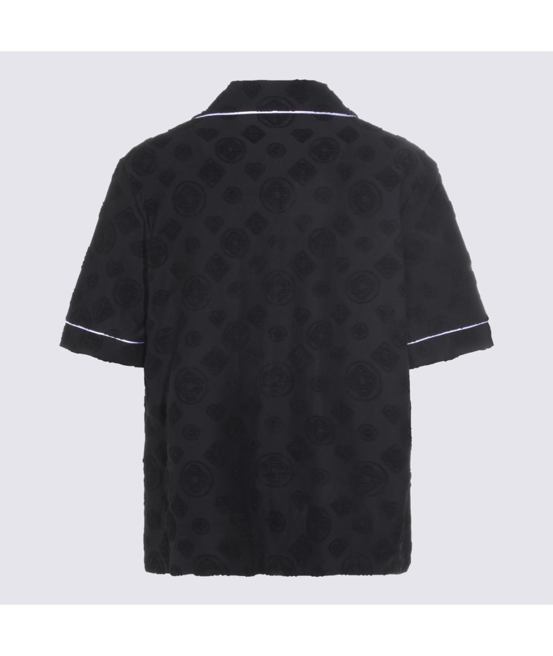 CASABLANCA Черная хлопковая кэжуал рубашка, фото 2