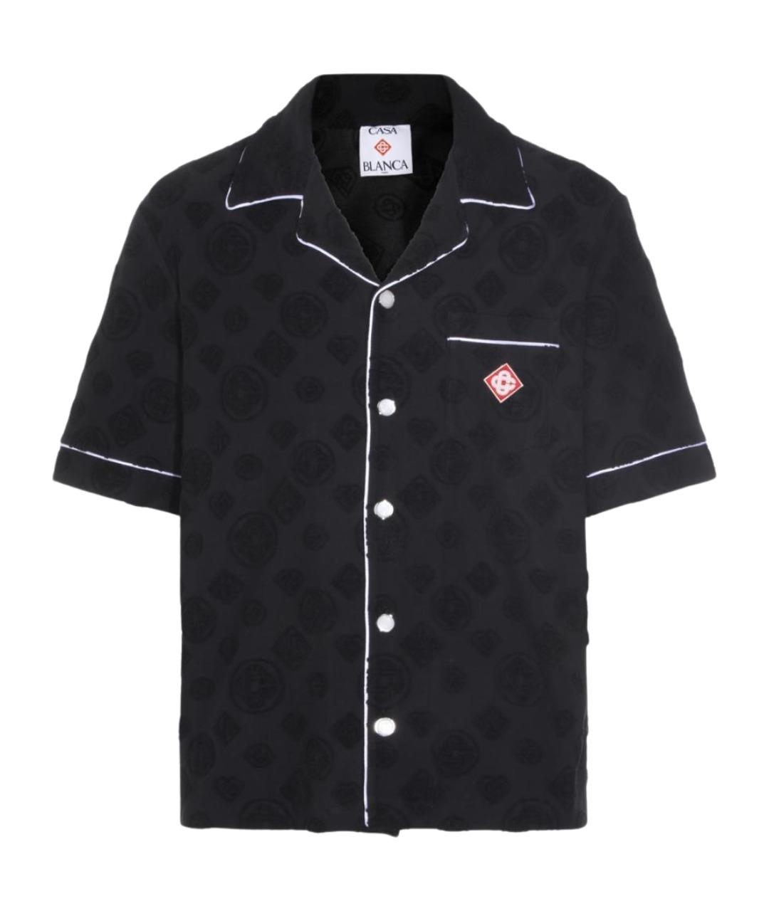 CASABLANCA Черная хлопковая кэжуал рубашка, фото 1