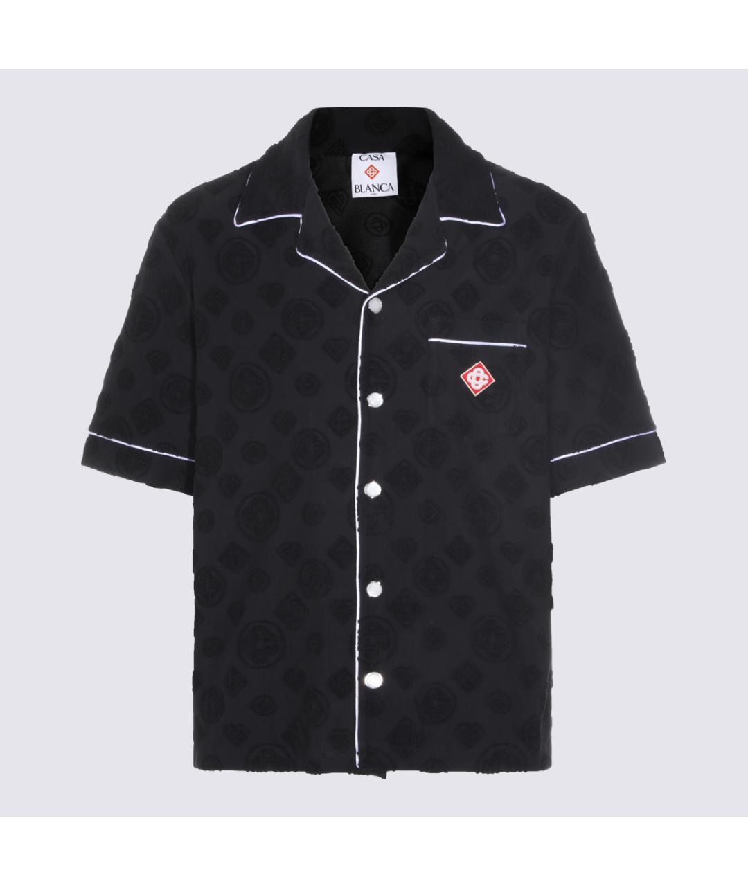 CASABLANCA Черная хлопковая кэжуал рубашка, фото 5
