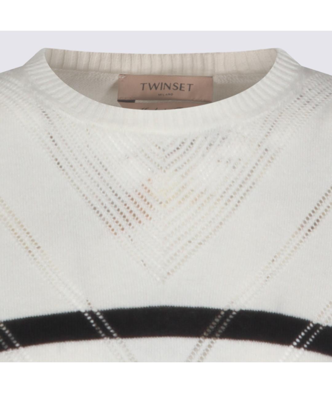 TWIN-SET Синий хлопковый джемпер / свитер, фото 3