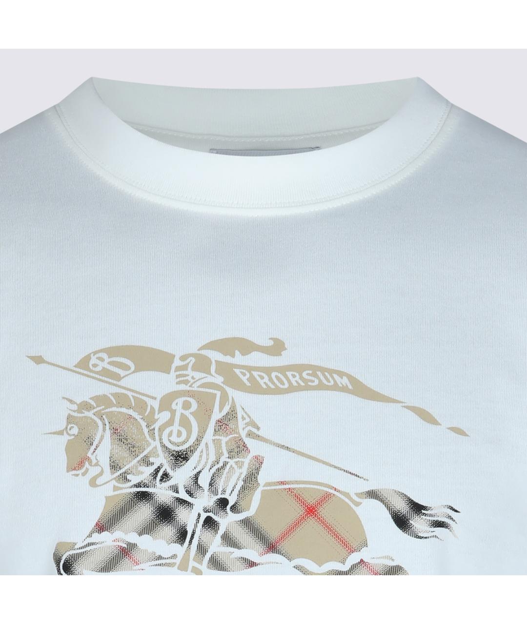 BURBERRY Голубая хлопковая футболка, фото 3