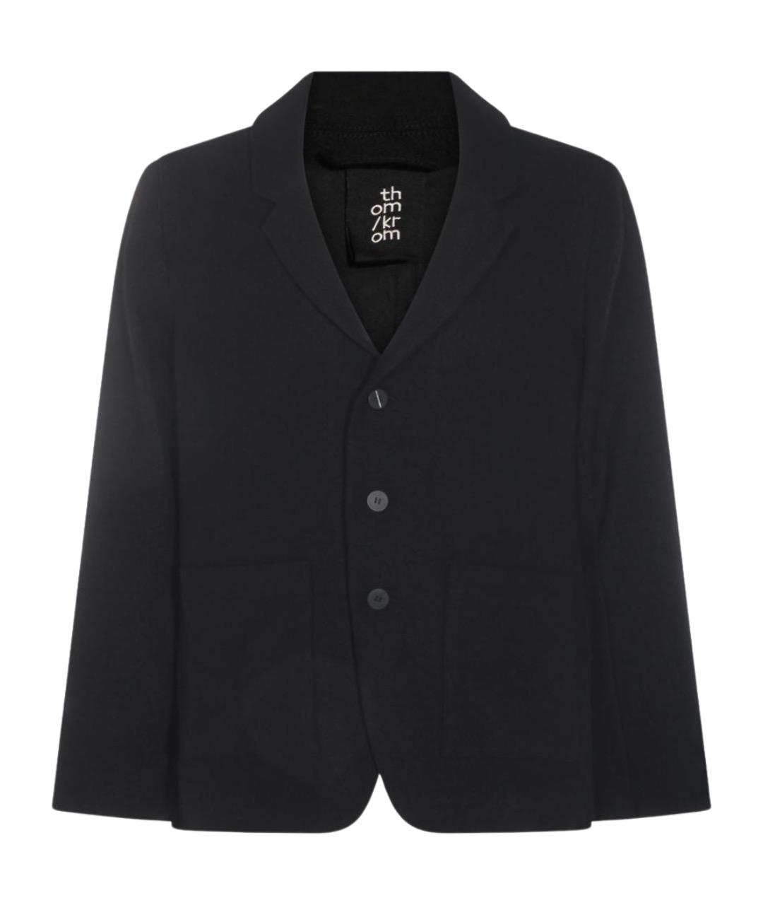 THOM KROM Черный шерстяной пиджак, фото 1