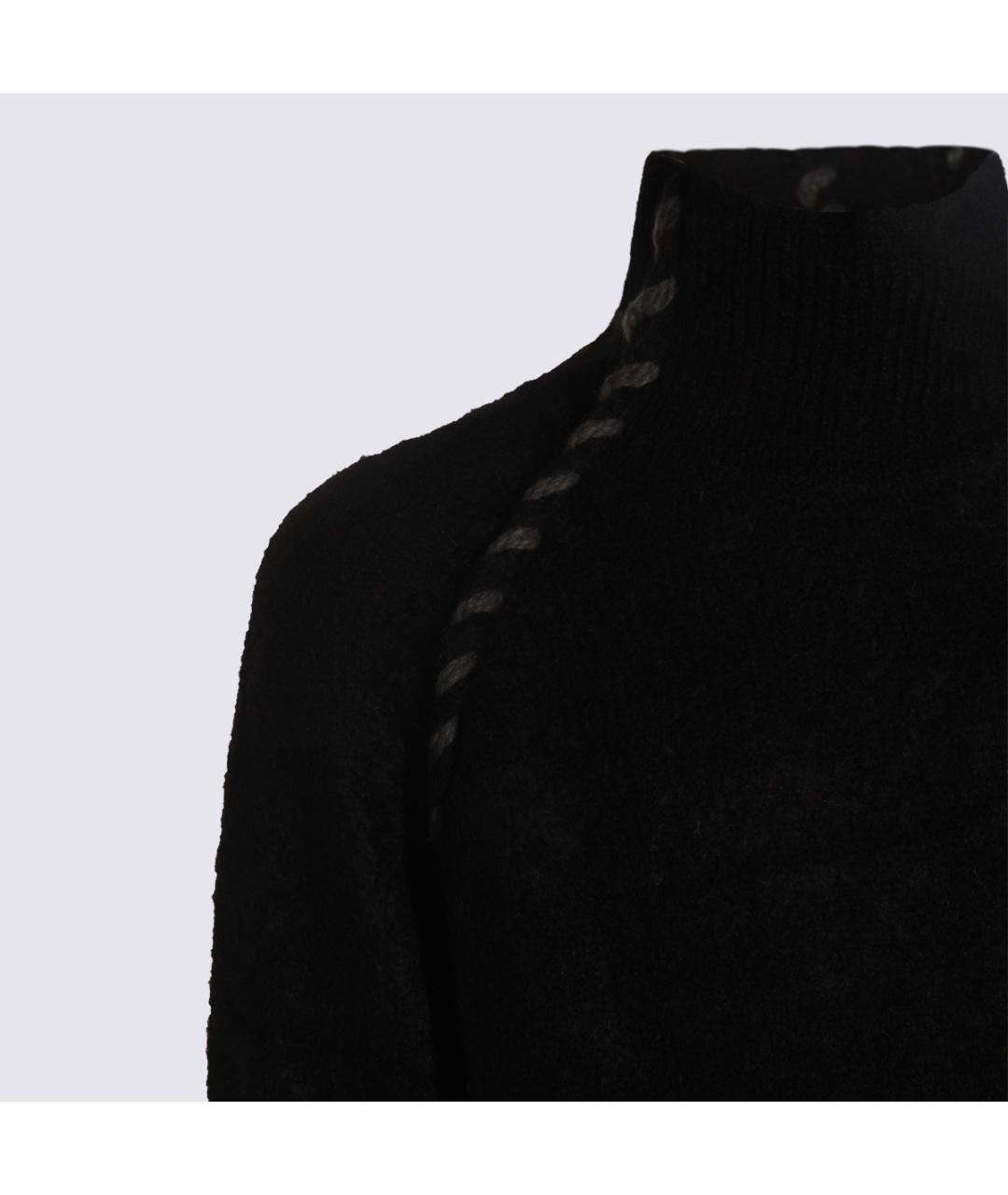 THOM KROM Черный шерстяной джемпер / свитер, фото 3