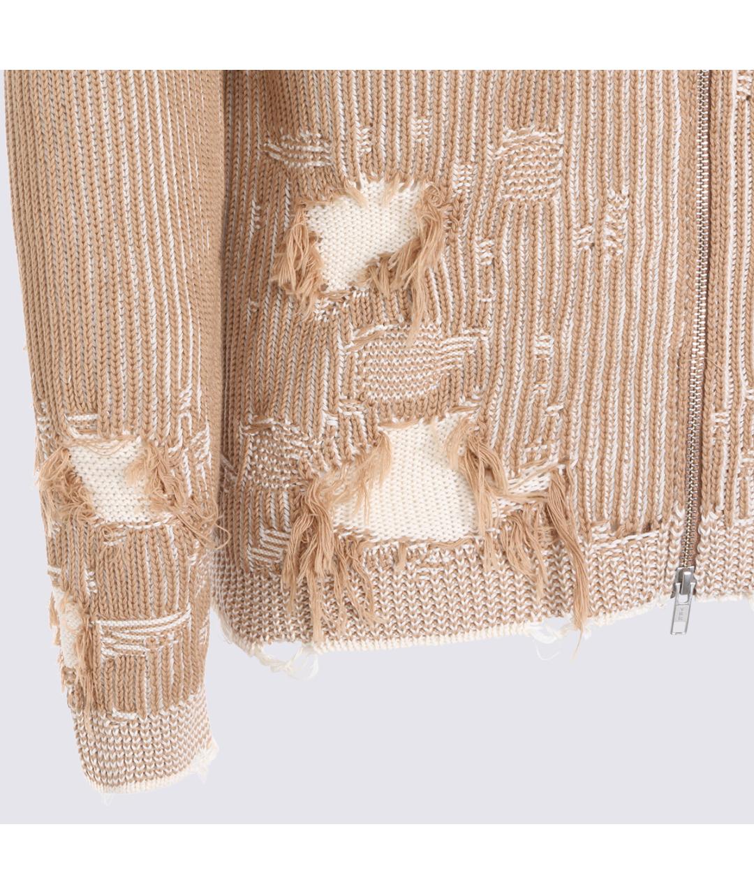 MM6 MAISON MARGIELA Бежевый шерстяной кардиган, фото 3