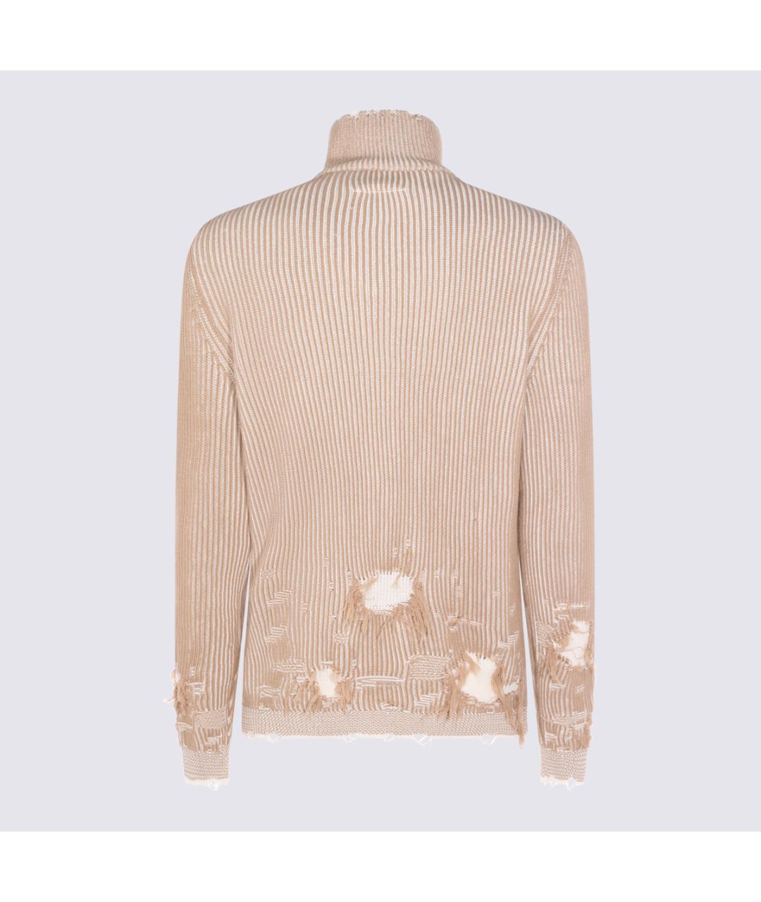 MM6 MAISON MARGIELA Бежевый шерстяной кардиган, фото 2