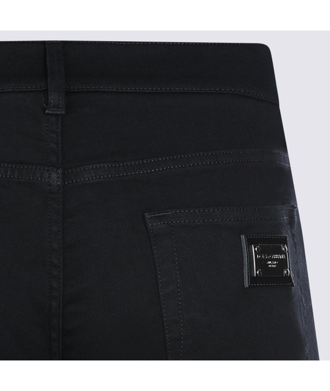 DOLCE&GABBANA Черные хлопковые джинсы скинни, фото 4
