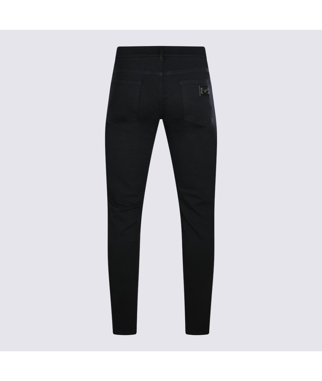 DOLCE&GABBANA Черные хлопковые джинсы скинни, фото 3