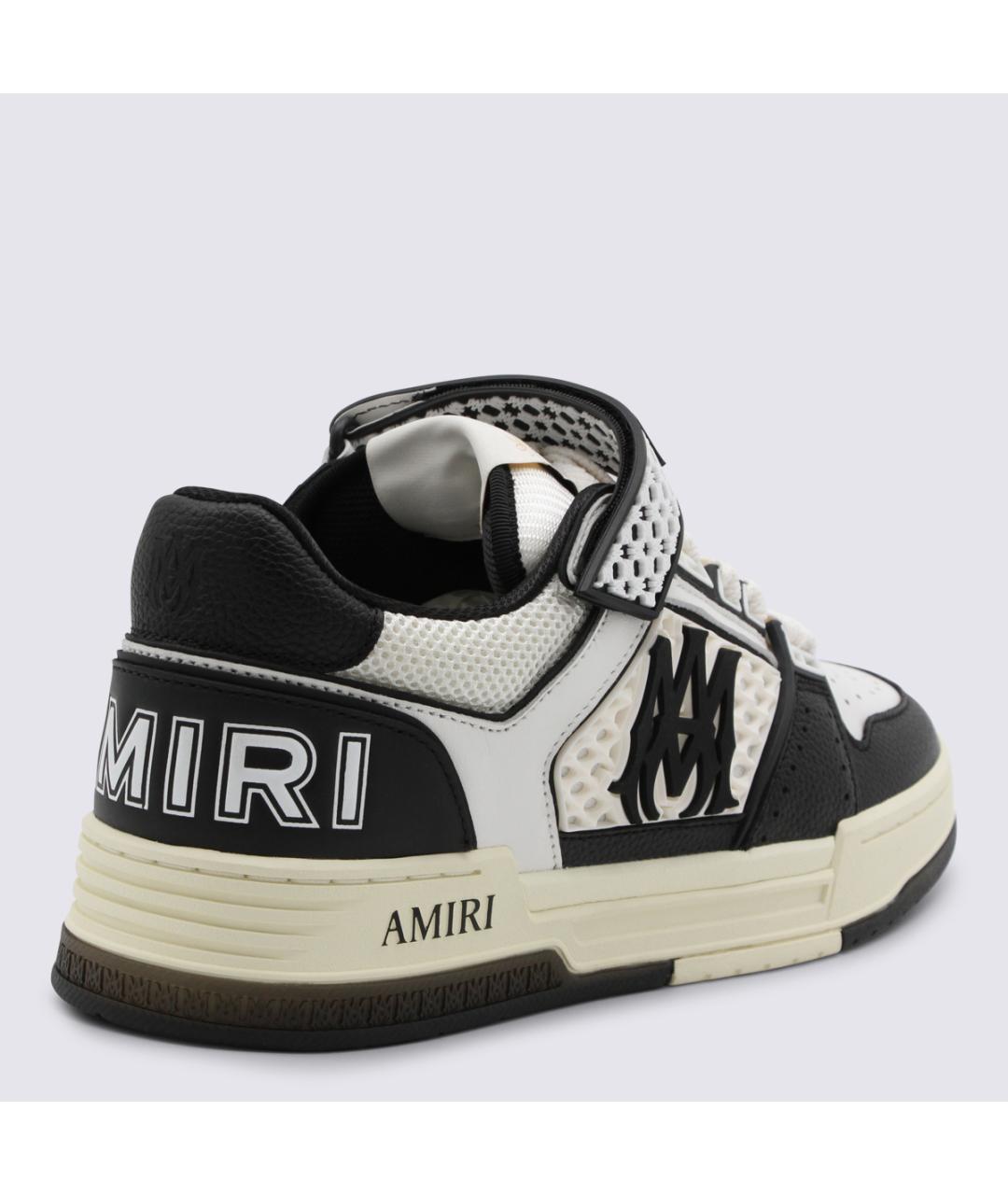 AMIRI Черные кожаные низкие кроссовки / кеды, фото 3