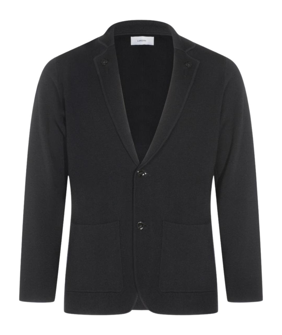 LARDINI Черный шерстяной пиджак, фото 1