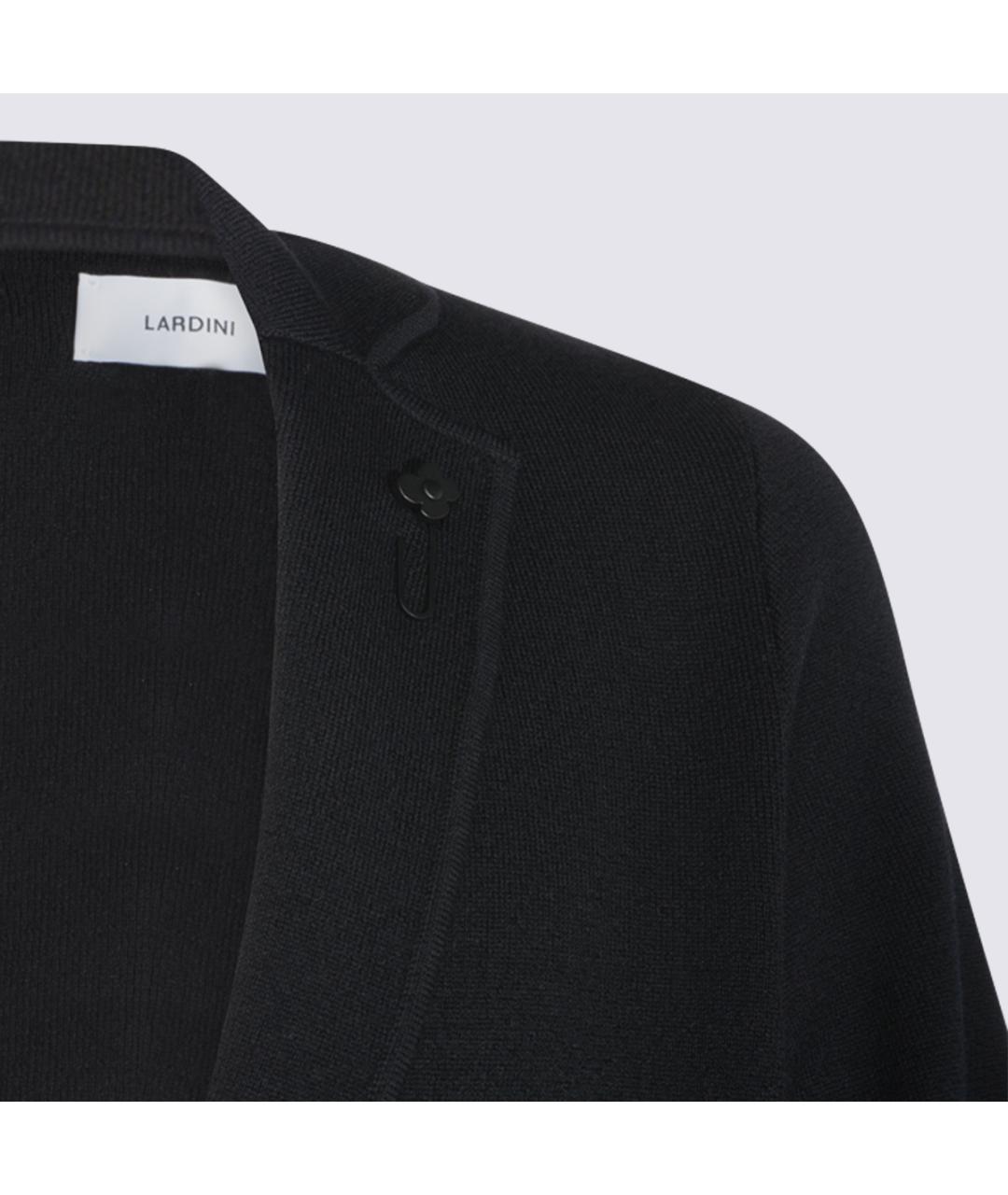 LARDINI Черный шерстяной пиджак, фото 4