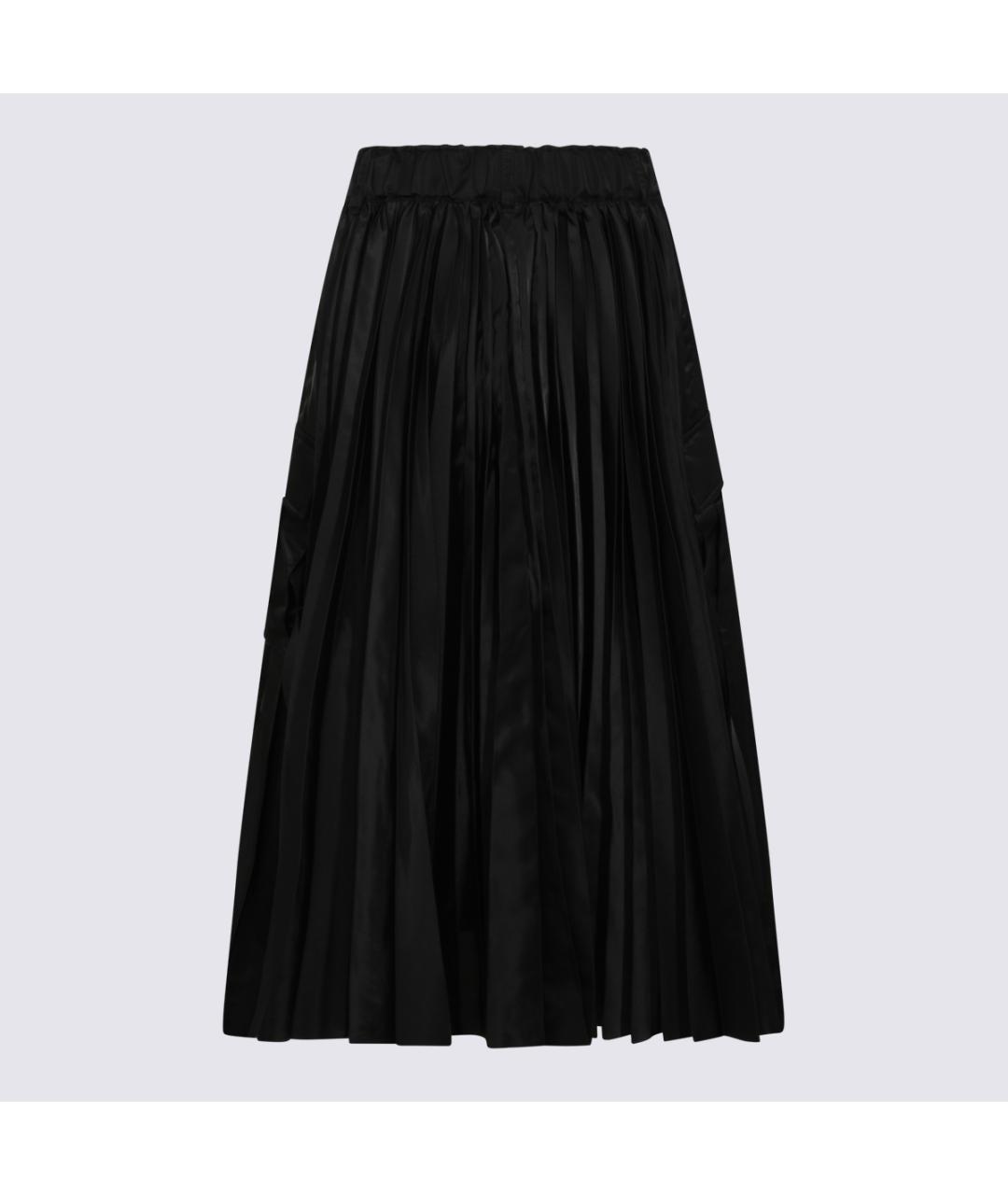 SACAI Черная синтетическая юбка миди, фото 2