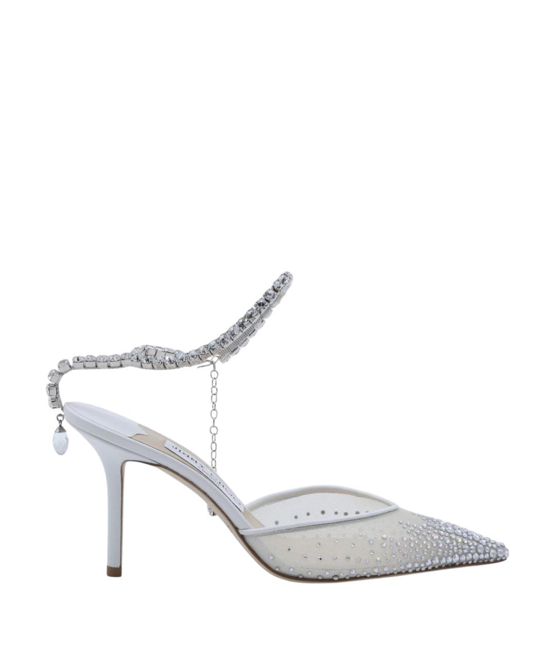 JIMMY CHOO Белые текстильные туфли, фото 1