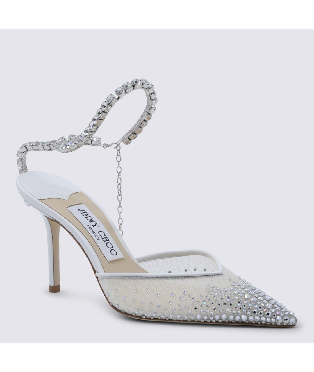 JIMMY CHOO Белые текстильные туфли, фото 2