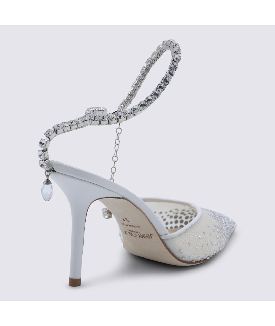 JIMMY CHOO Белые текстильные туфли, фото 3