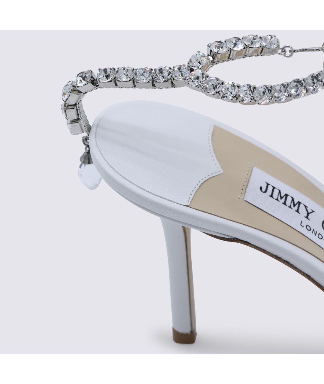 JIMMY CHOO Белые текстильные туфли, фото 4
