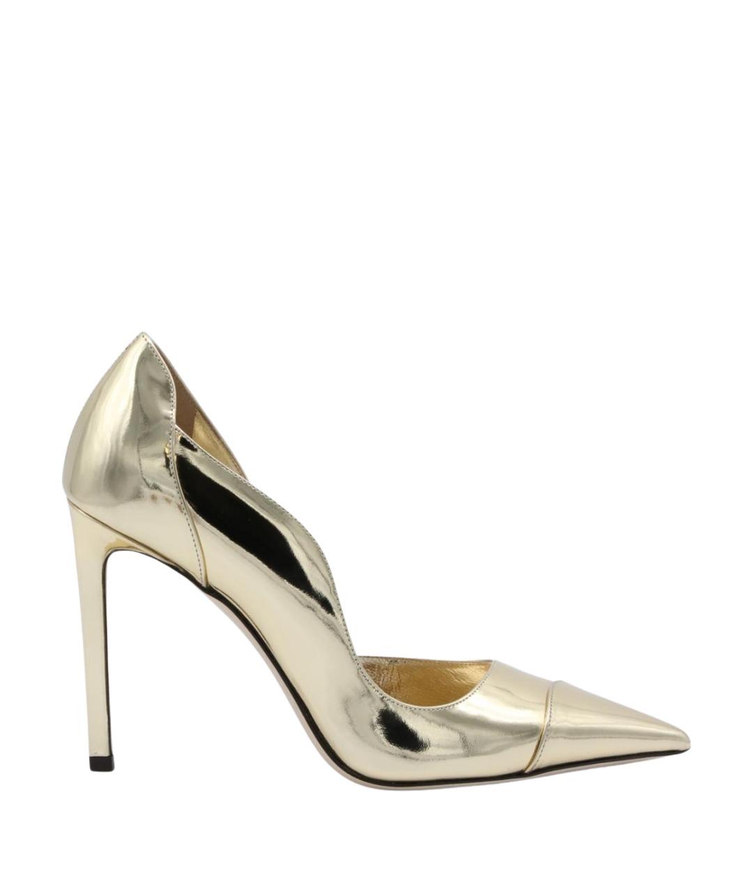 JIMMY CHOO Золотые кожаные туфли, фото 1