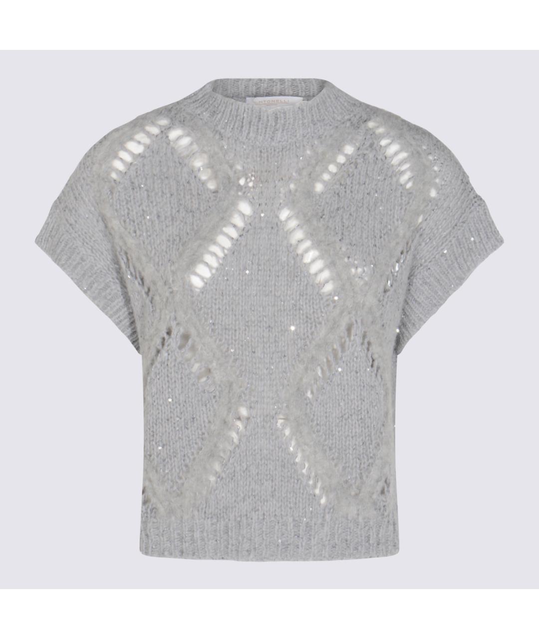 ANTONELLI FIRENZE Серый шерстяной джемпер / свитер, фото 4