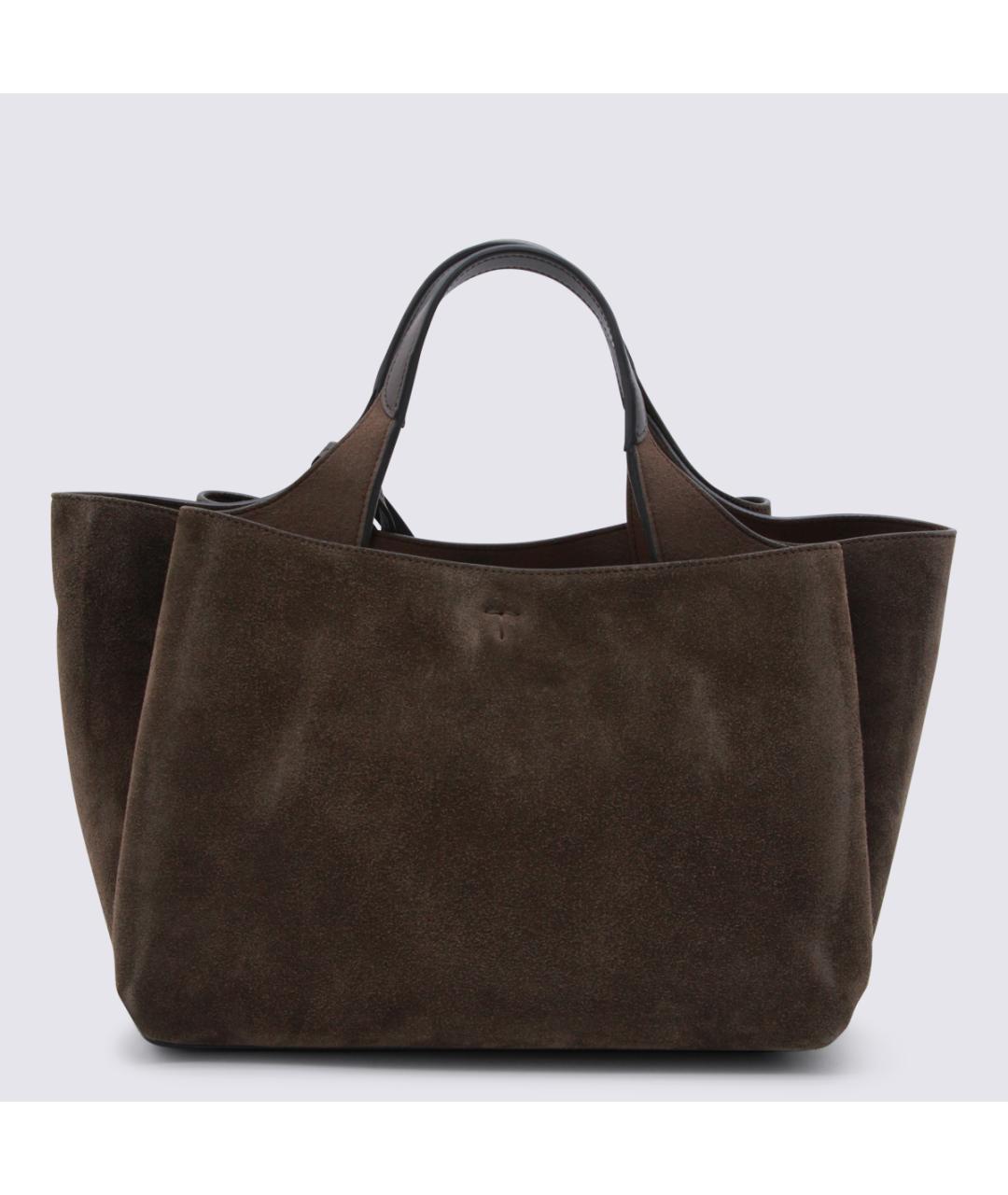 TOD'S Коричневая замшевая сумка тоут, фото 3