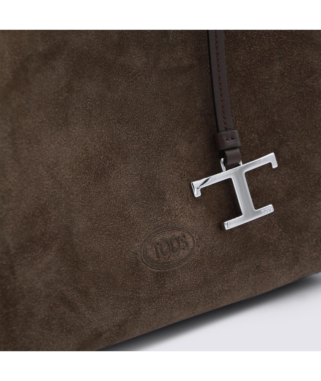 TOD'S Коричневая замшевая сумка тоут, фото 4