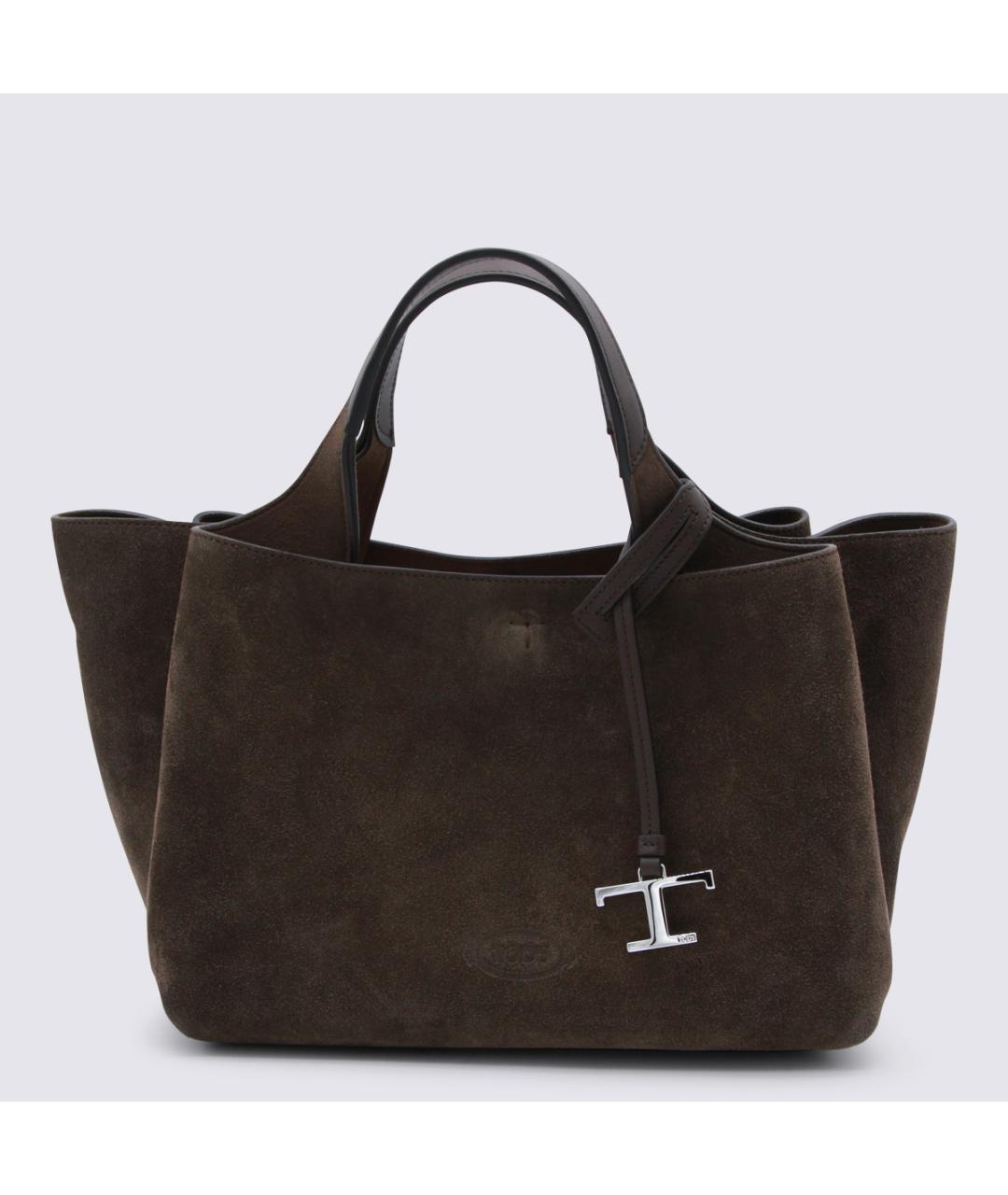 TOD'S Коричневая замшевая сумка тоут, фото 5