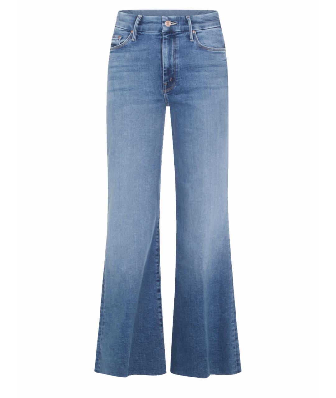 MOTHER Синие хлопковые прямые джинсы, фото 1