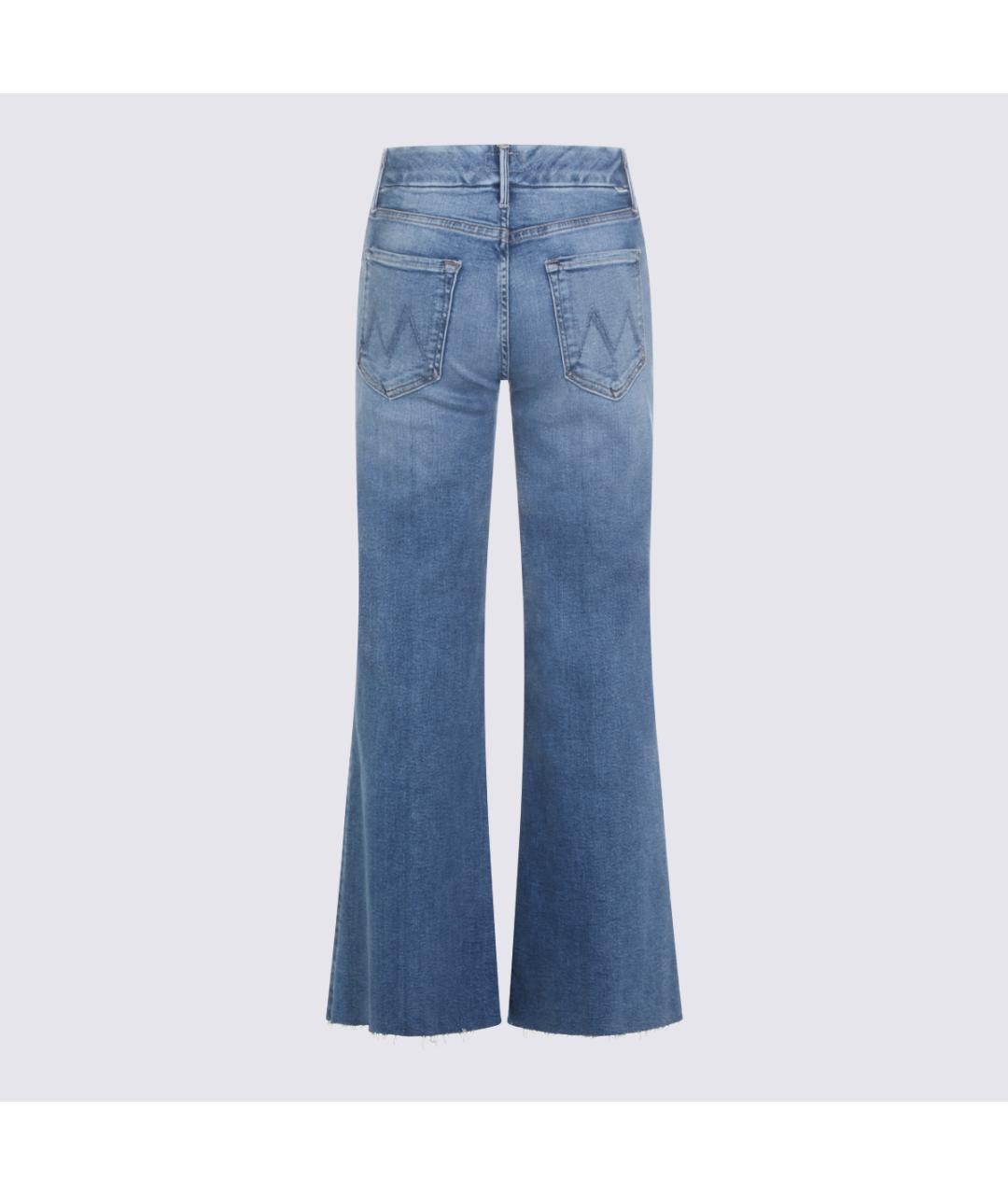 MOTHER Синие хлопковые прямые джинсы, фото 2