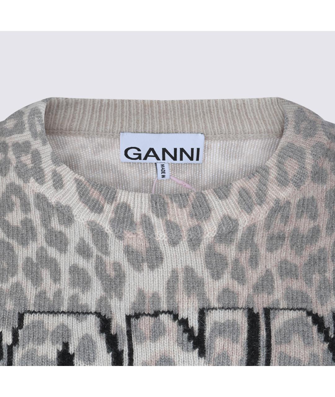 GANNI Серый шерстяной джемпер / свитер, фото 3
