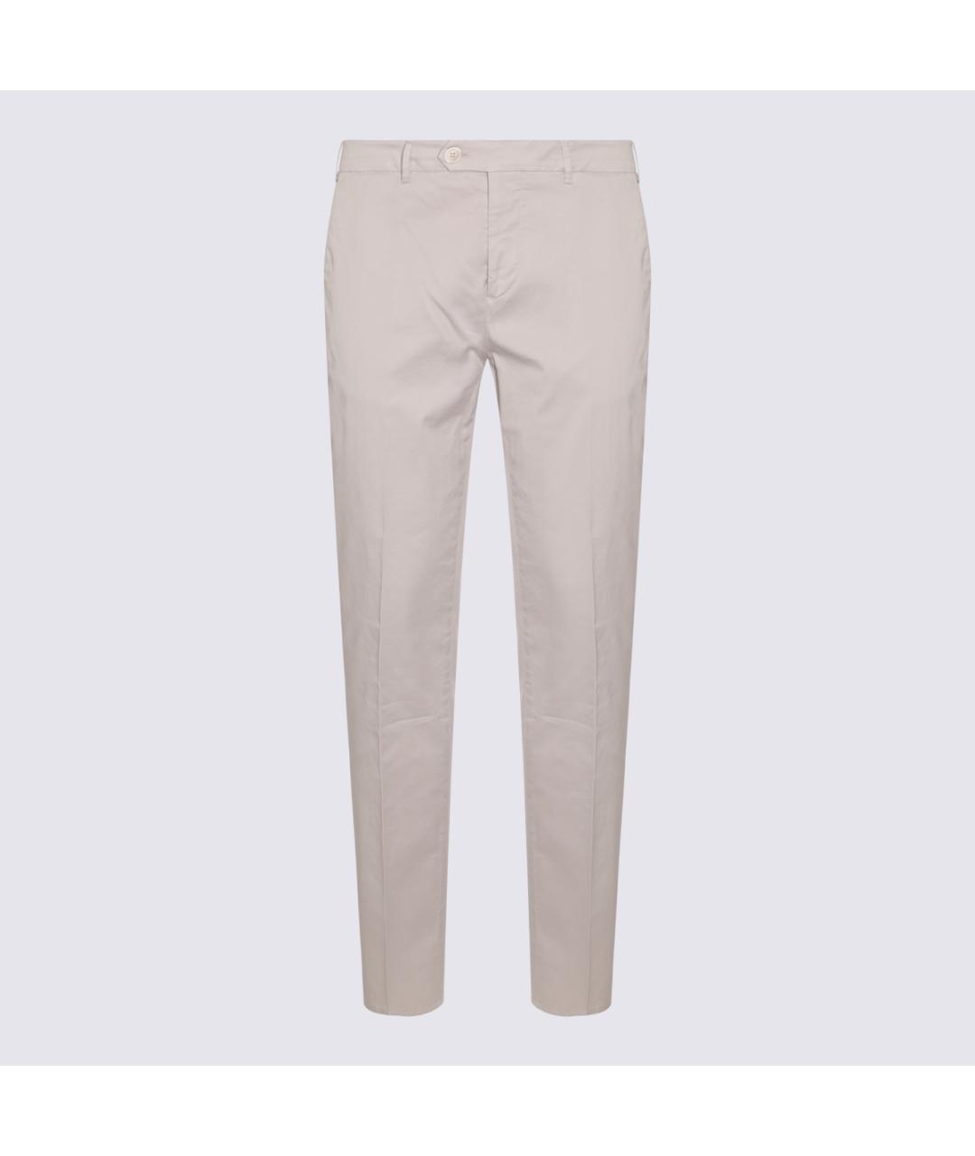 BRUNELLO CUCINELLI Бежевые хлопковые повседневные брюки, фото 3