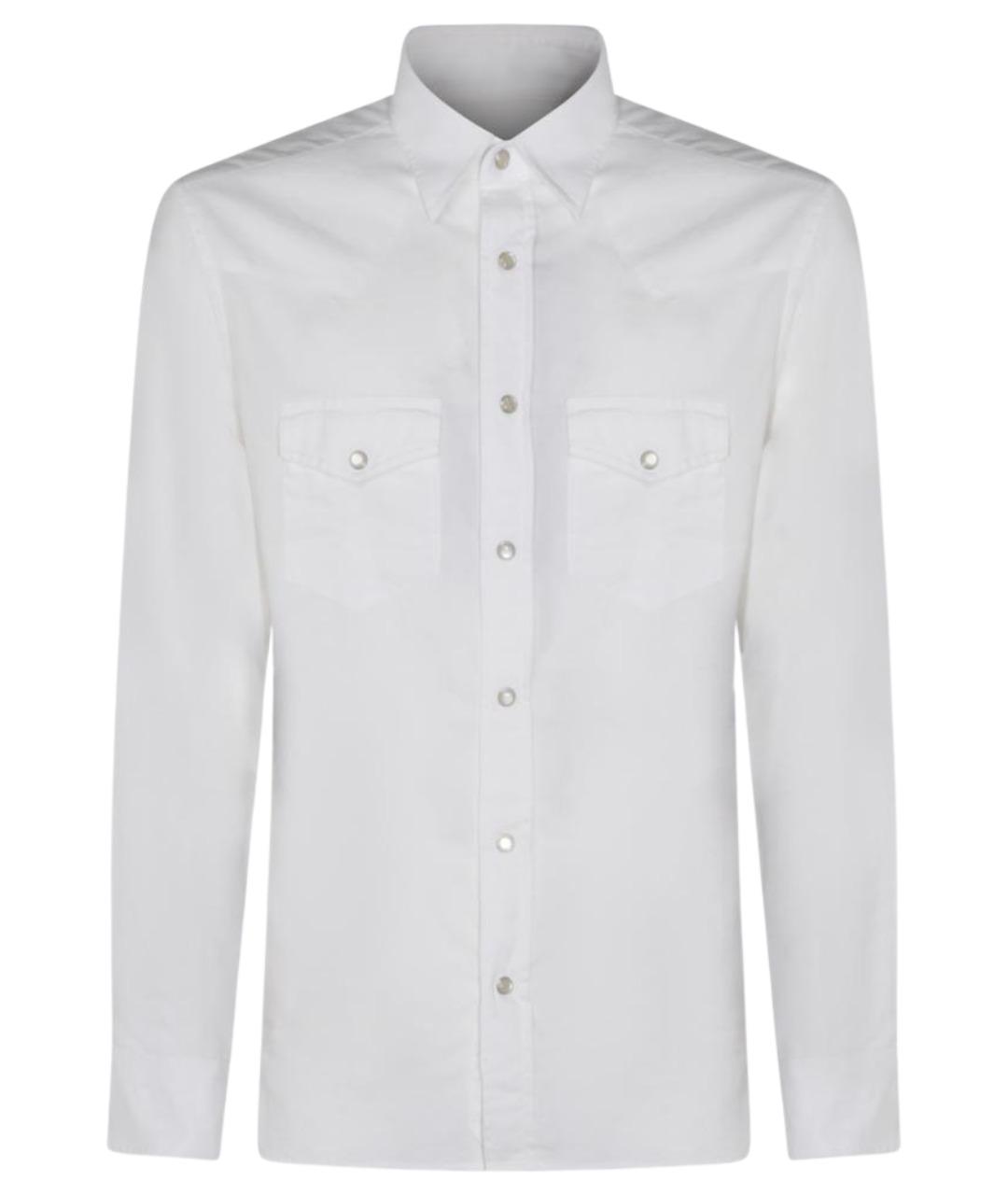 TOM FORD Белая хлопковая кэжуал рубашка, фото 1