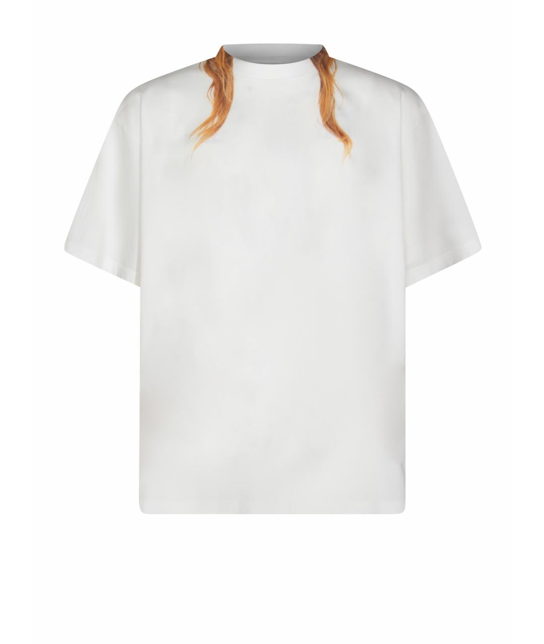 MM6 MAISON MARGIELA Белая хлопковая футболка, фото 1