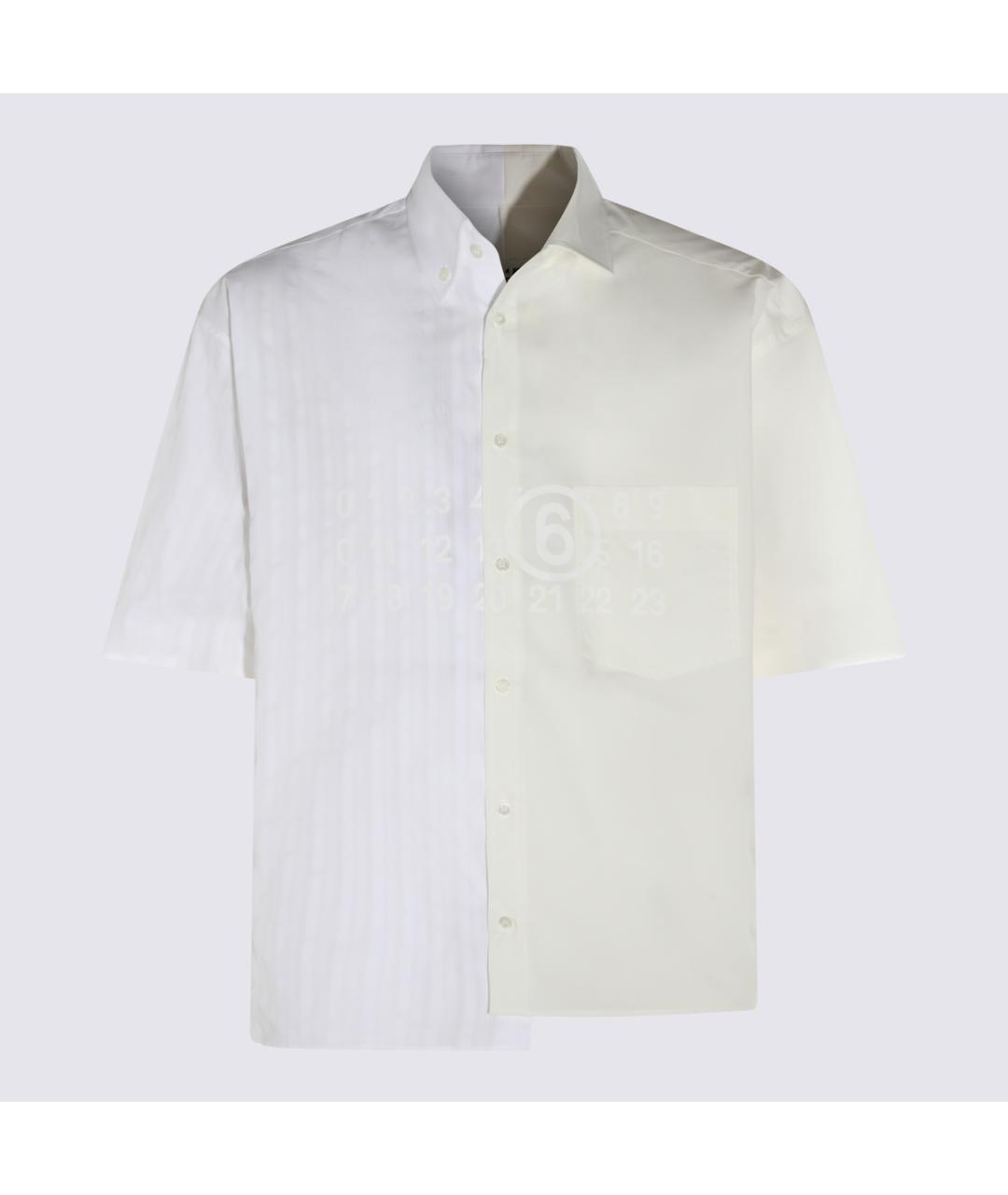 MM6 MAISON MARGIELA Белая хлопковая кэжуал рубашка, фото 5