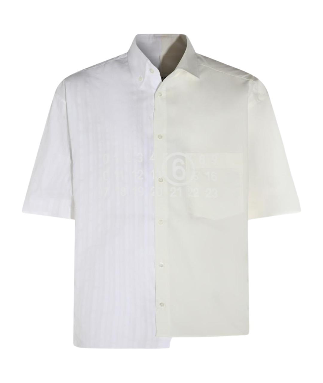 MM6 MAISON MARGIELA Белая хлопковая кэжуал рубашка, фото 1