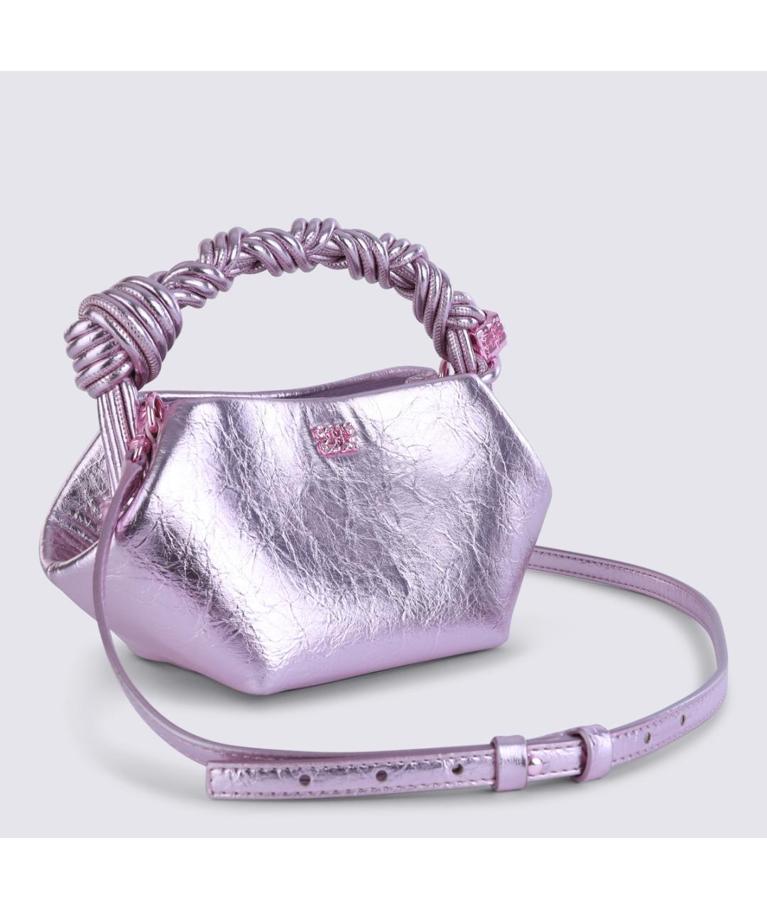 GANNI Фиолетовая сумка с короткими ручками, фото 2