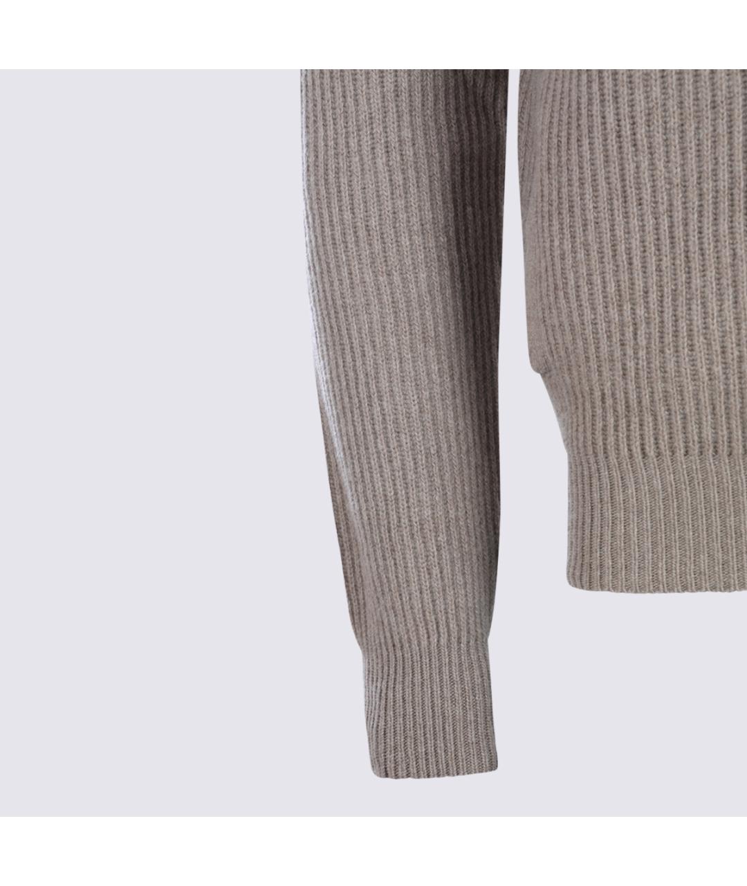 LARDINI Бежевый шерстяной кардиган, фото 4