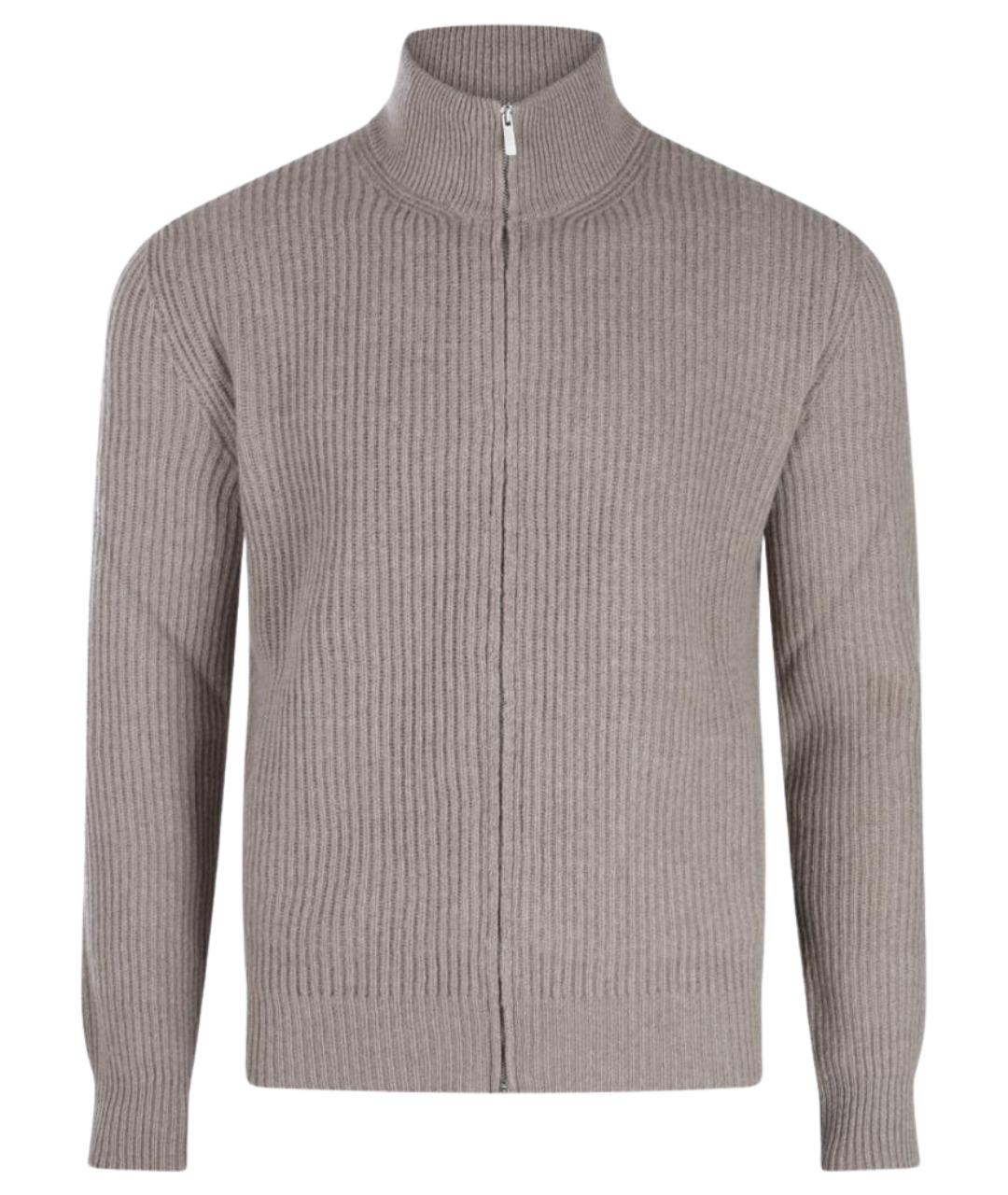 LARDINI Бежевый шерстяной кардиган, фото 1