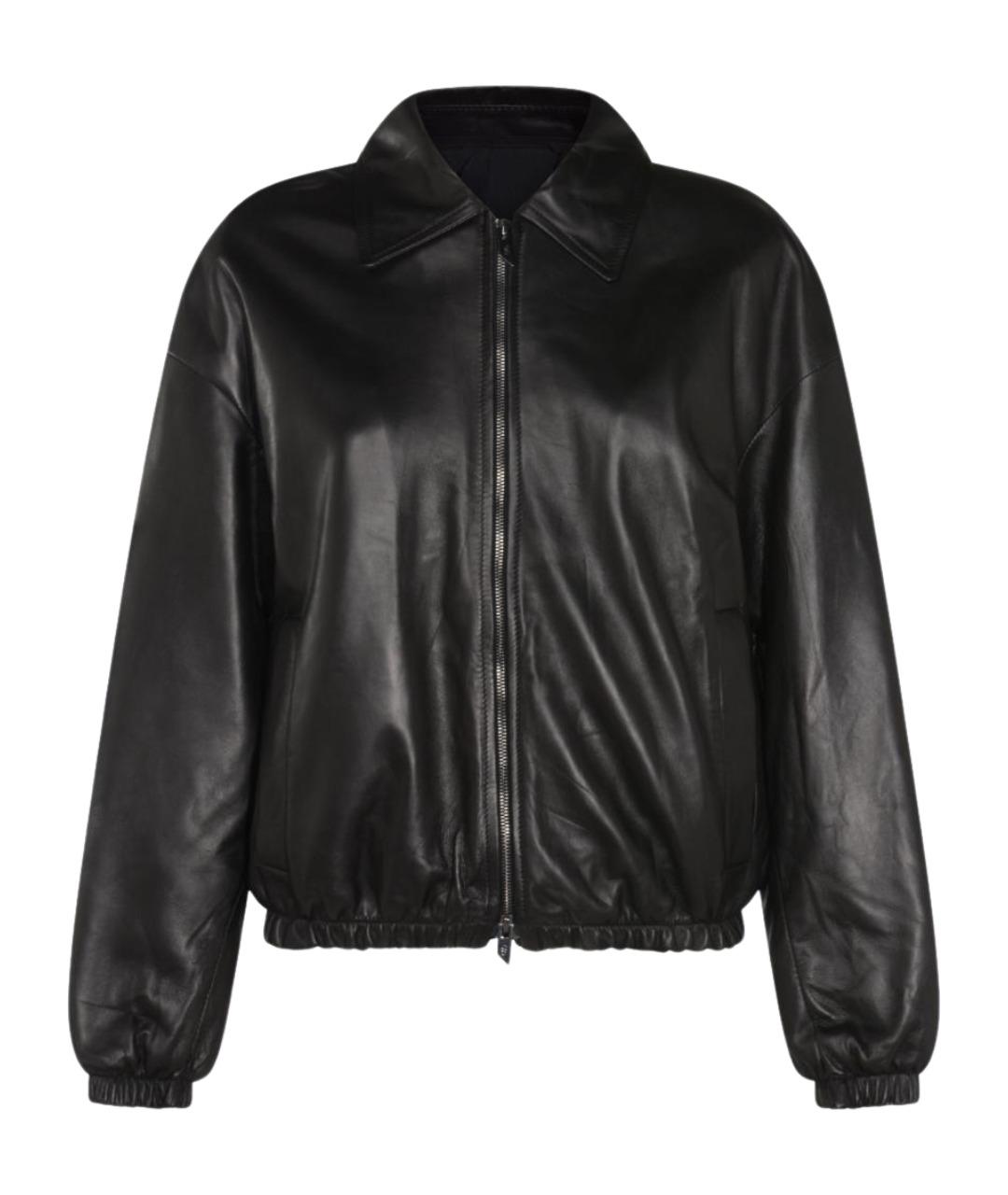 SALVATORE SANTORO Черная кожаная куртка, фото 1