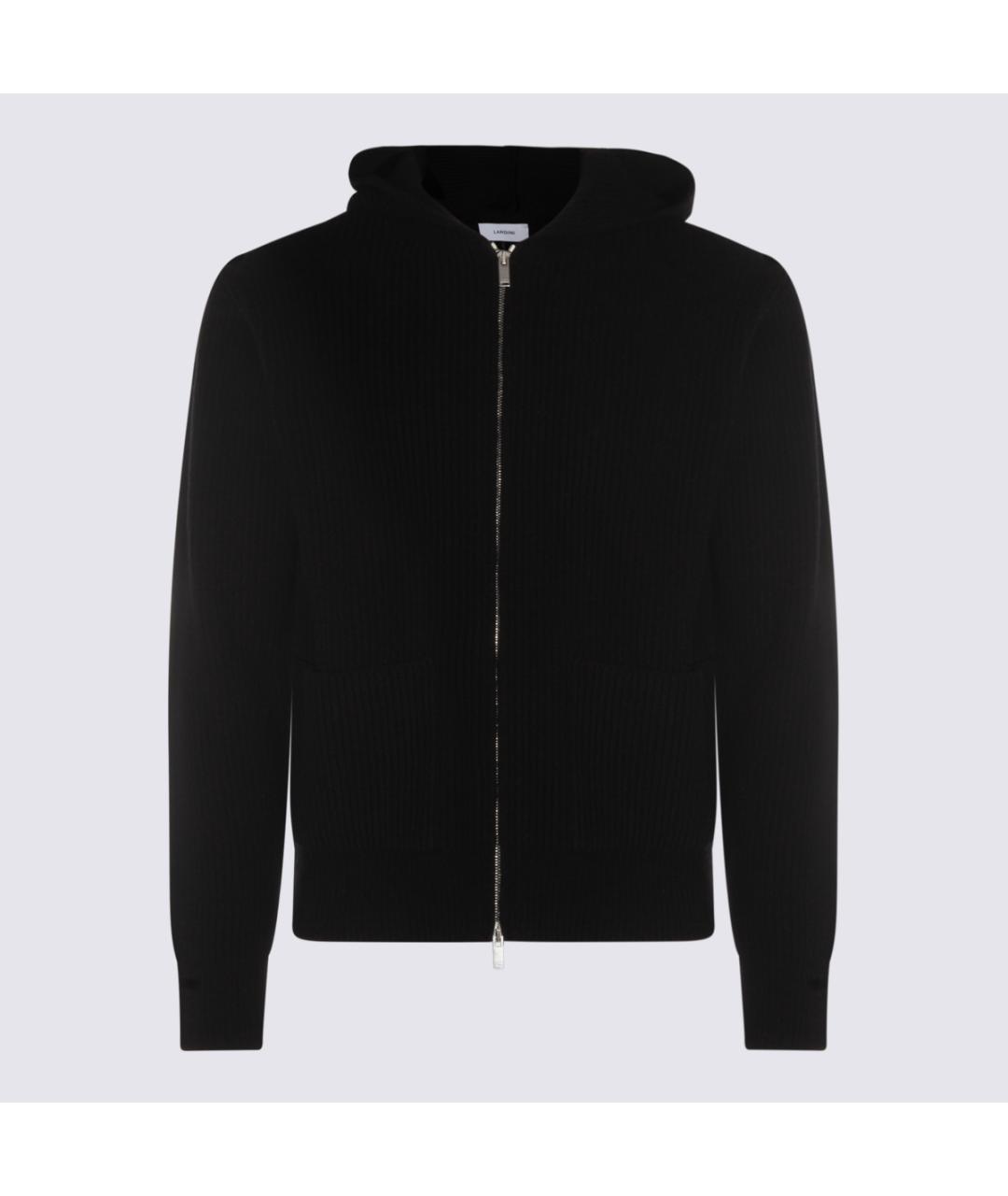 LARDINI Черный шерстяной кардиган, фото 5