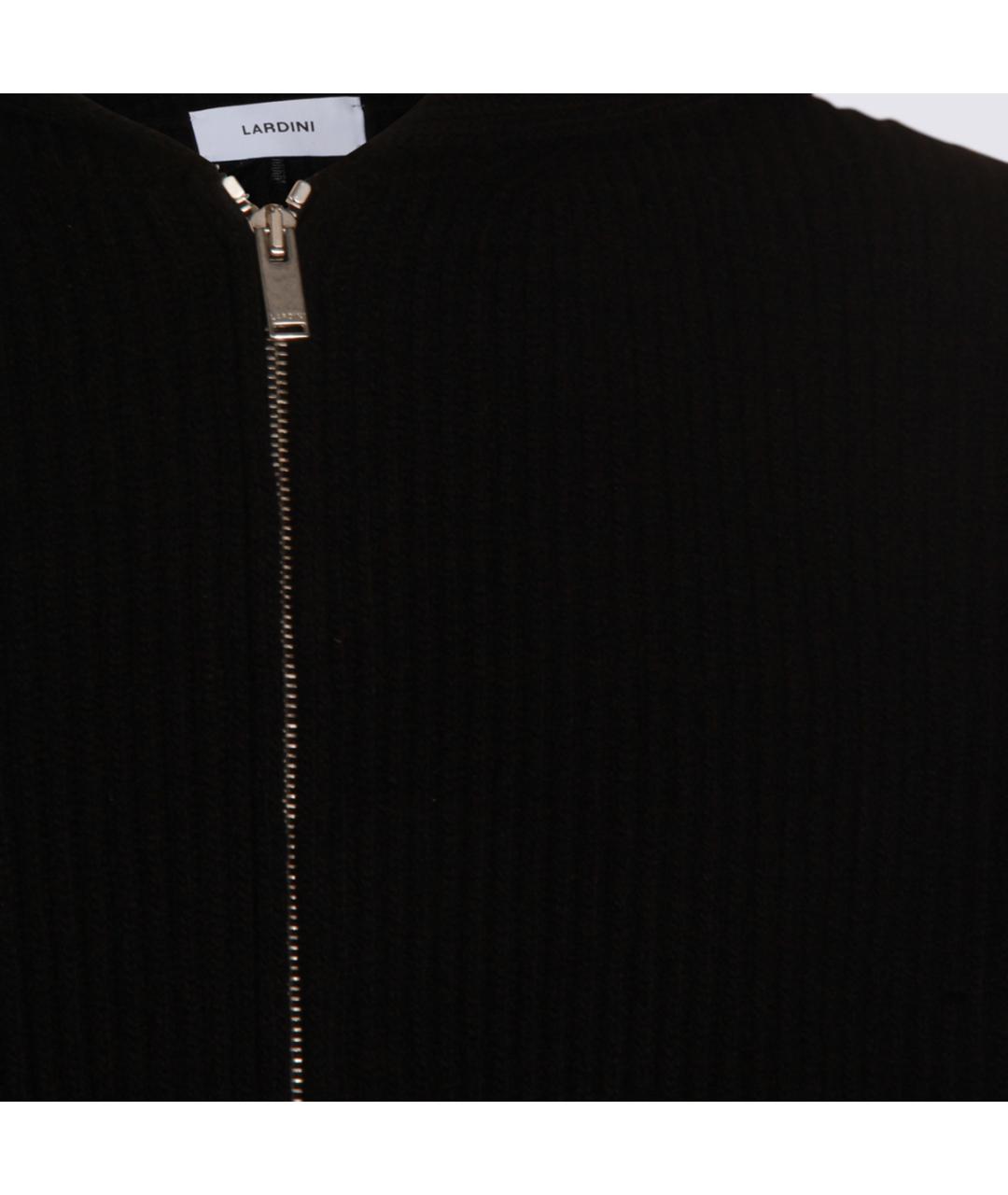 LARDINI Черный шерстяной кардиган, фото 4