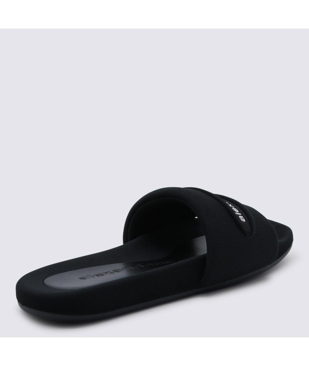 ALEXANDER WANG Черные текстильные шлепанцы, фото 3